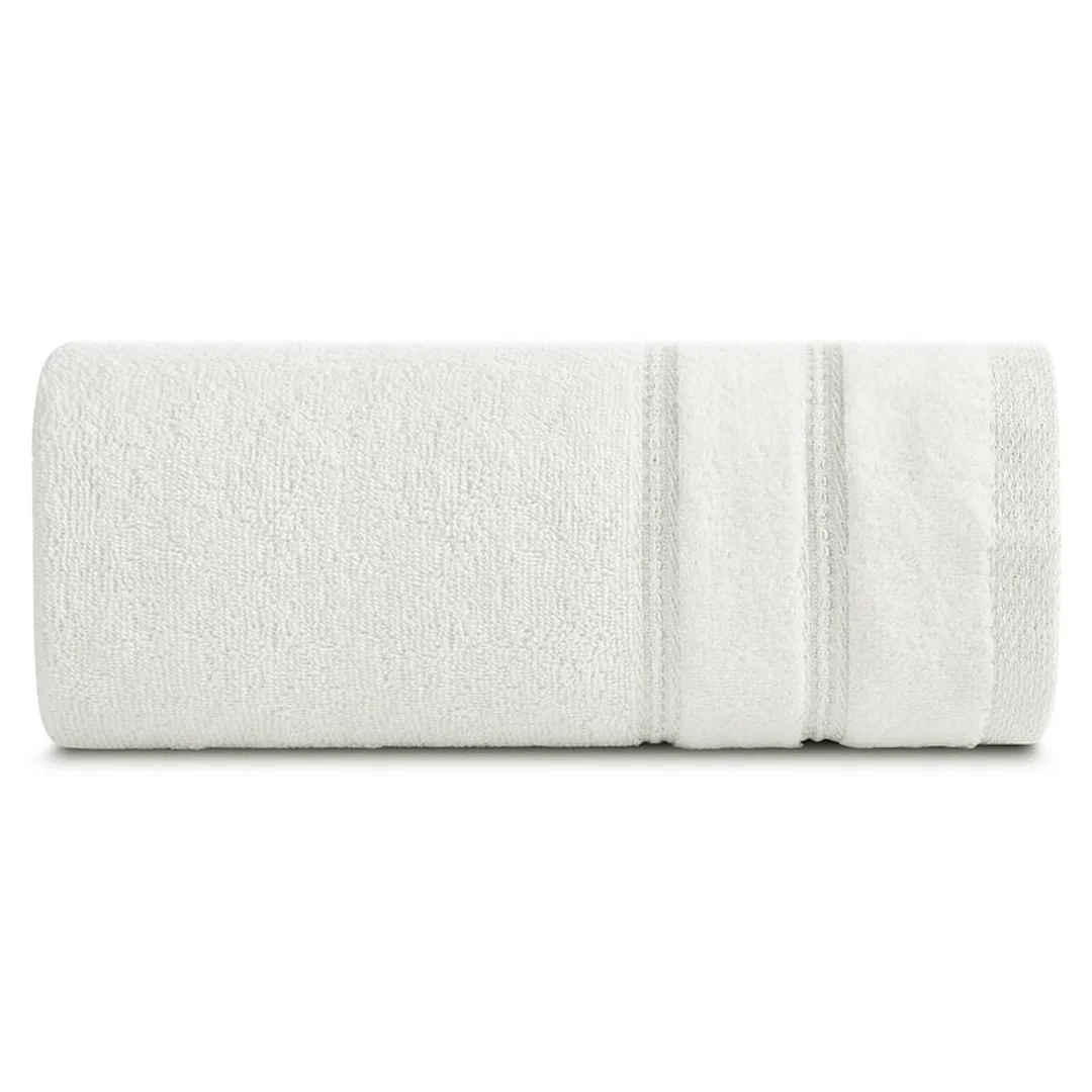 Ręcznik Glory 4 50x90 kremowy z welurową bordiurą i błyszczącą nicią 500 g/m2 Eurofirany