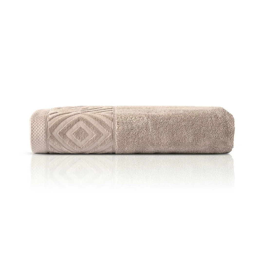 Ręcznik kąpielowy bawełniany Paula 70x140 beżowy jasny 550 g/m2