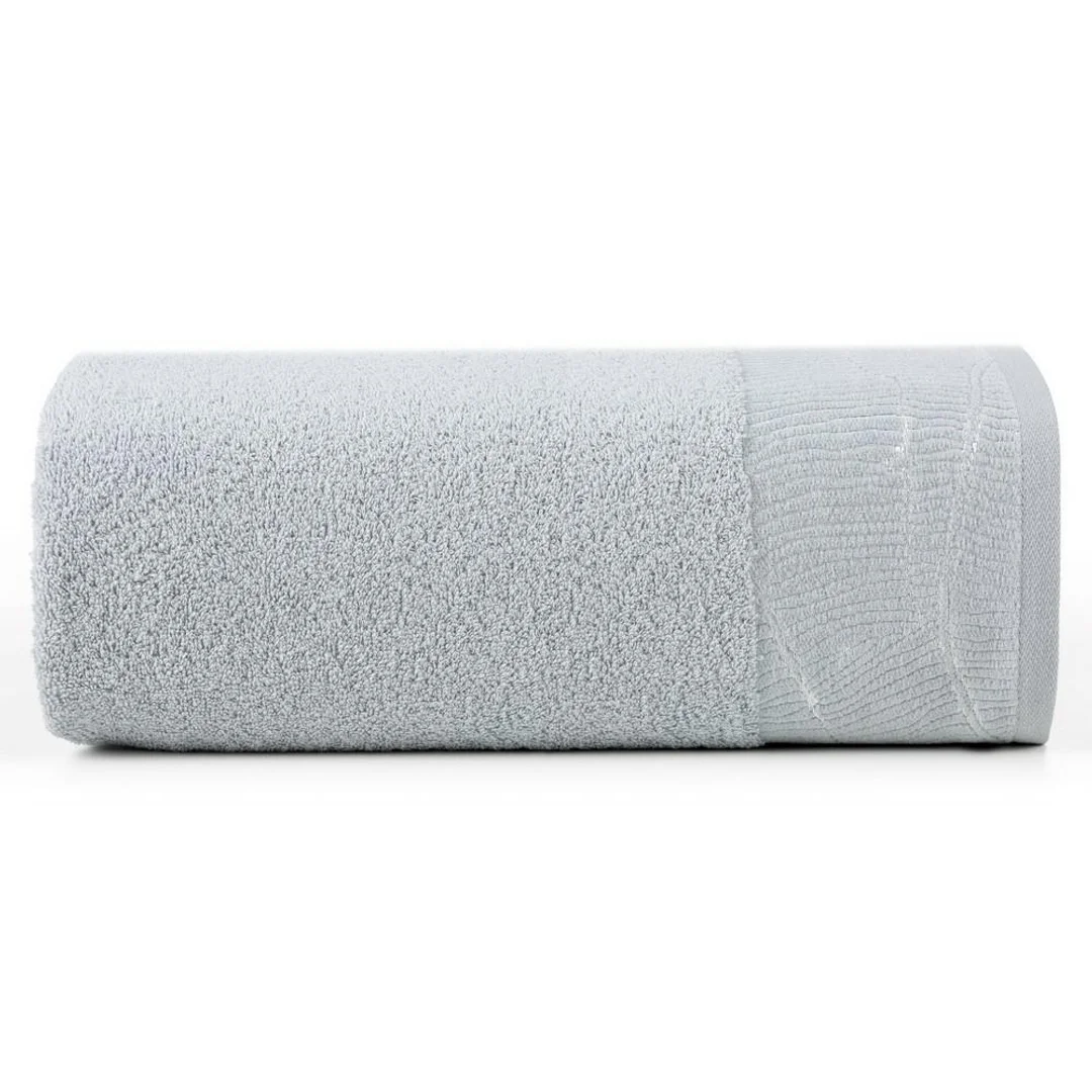 Ręcznik Metalic 50x90 srebrny 485g/m2 frotte Eurofirany