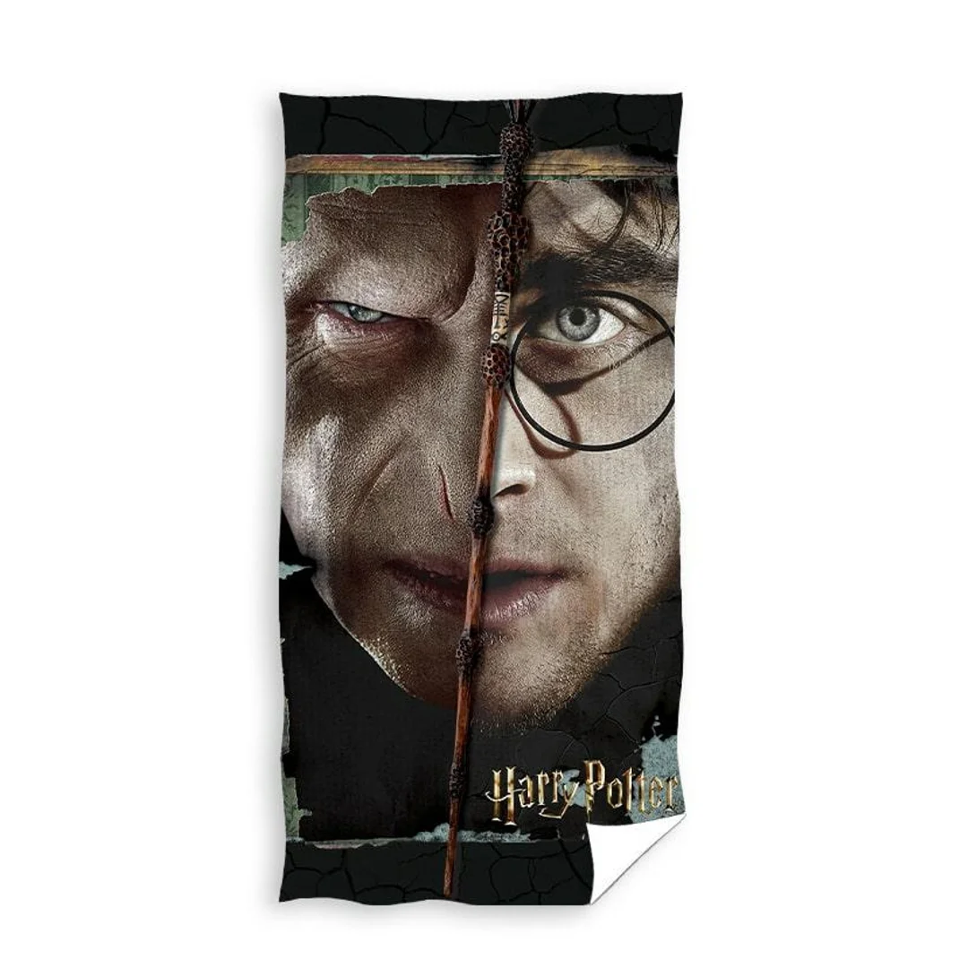 Ręcznik plażowy 70x140 Harry Potter czarny bawełniany 320g/m2 C24