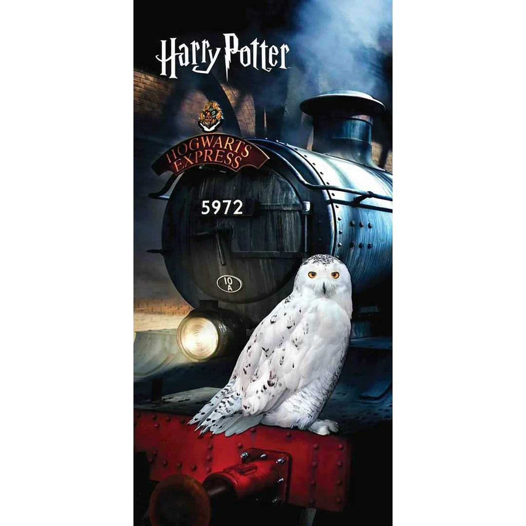 Ręcznik plażowy 70x140 Harry Potter sowa Hedwiga pociąg 8797 dziecięcy