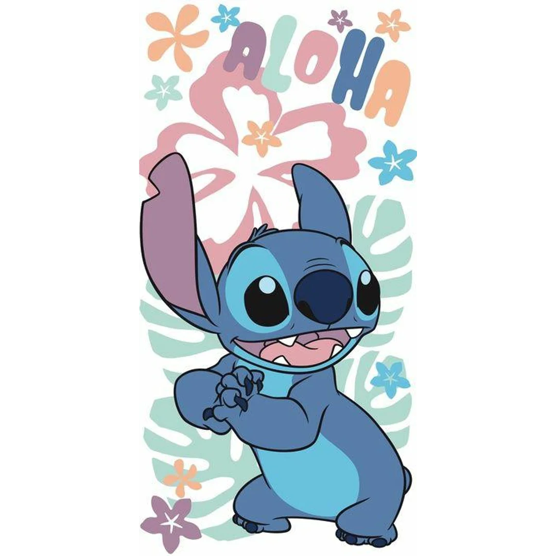 Ręcznik plażowy 70x140 Lilo and Stitch Hawaiian niebieski dziecięcy bawełniany Kids25