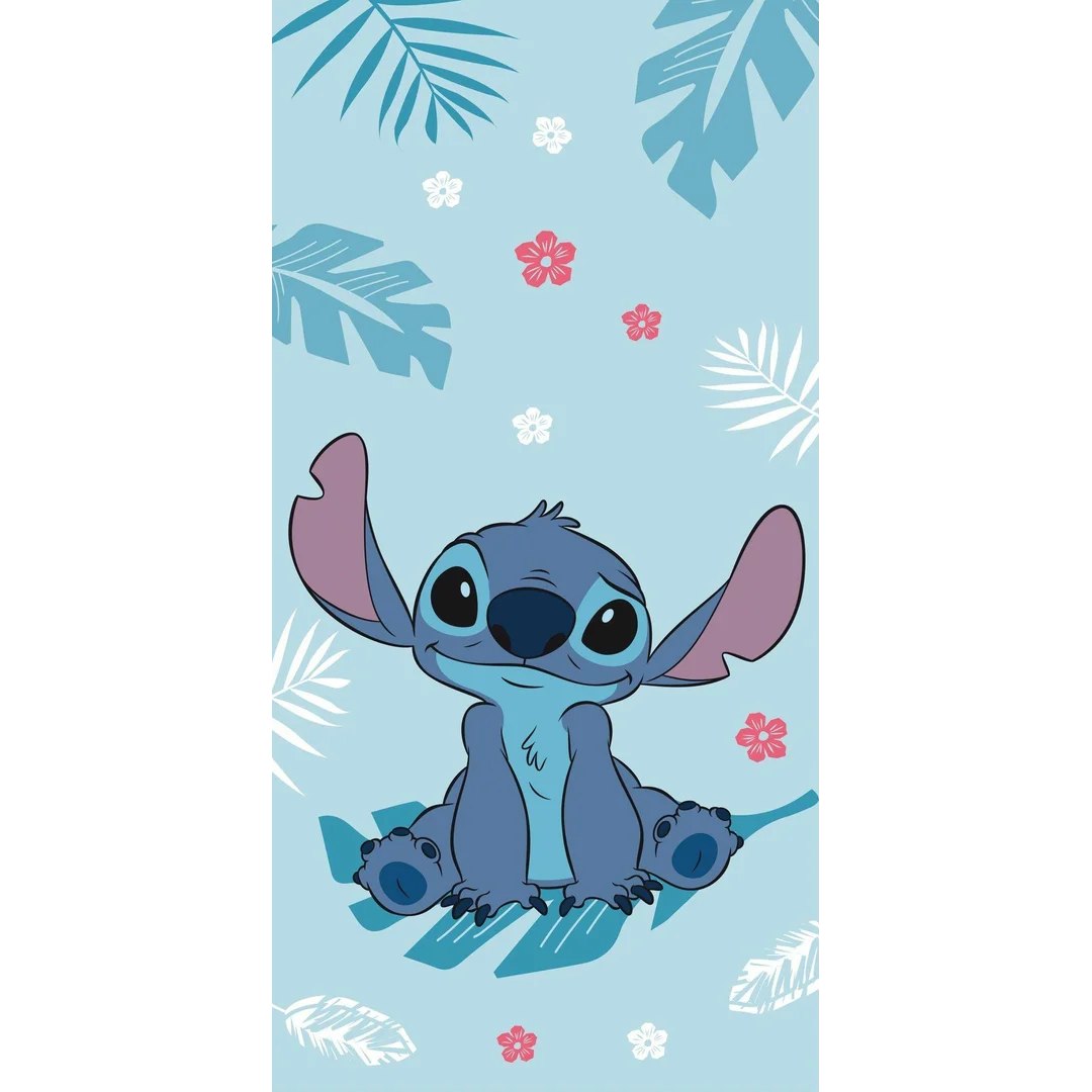 Ręcznik plażowy 70x140 Lilo and Stitch niebieski plażowy bawełniany Kids25