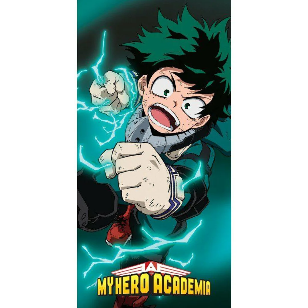 Ręcznik plażowy 70x140 My Hero Academia turkusowy bawełniany H26