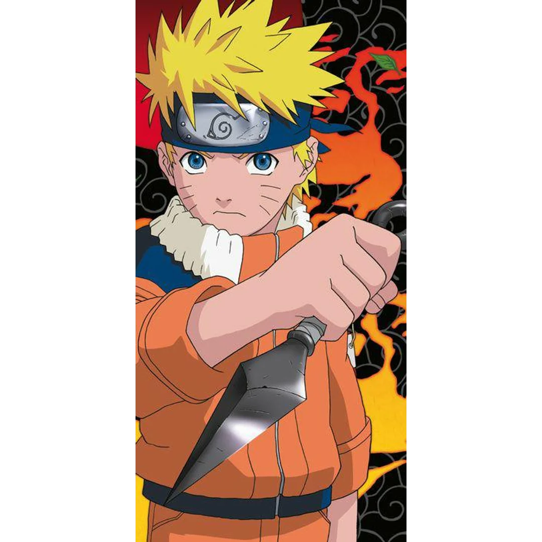 Ręcznik plażowy 70x140 Naruto Uzumaki kolorowy dziecięcy bawełniany Kids25