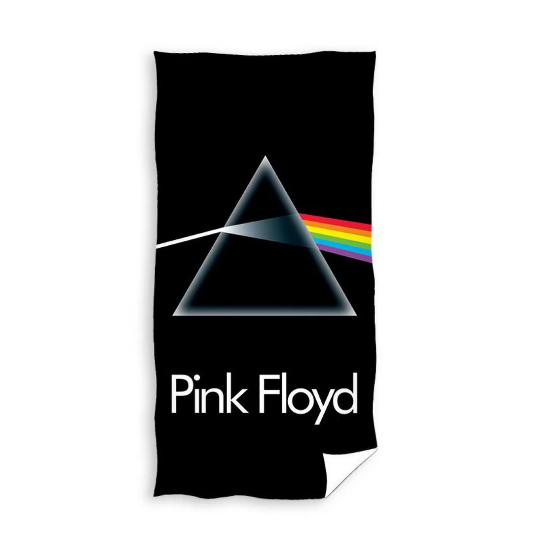 Ręcznik plażowy 70x140 Pink Floyd czarny bawełniany Summer