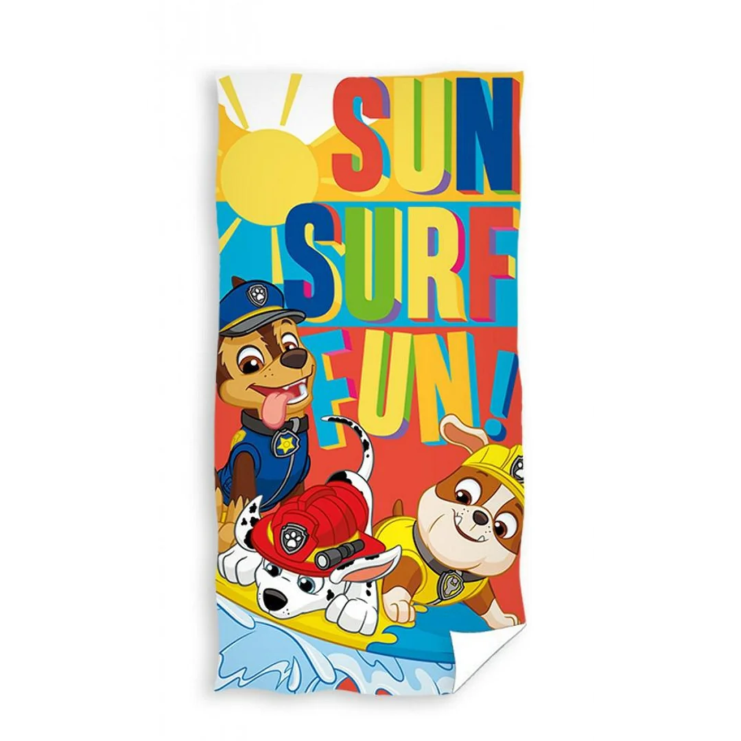 Ręcznik plażowy 70x140 Psi Patrol pieski Sun Surf Fun kolorowy C23