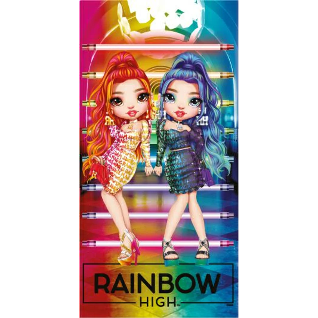 Ręcznik plażowy 70x140 RAINBOW HIGH kolorowy bawełniany C24