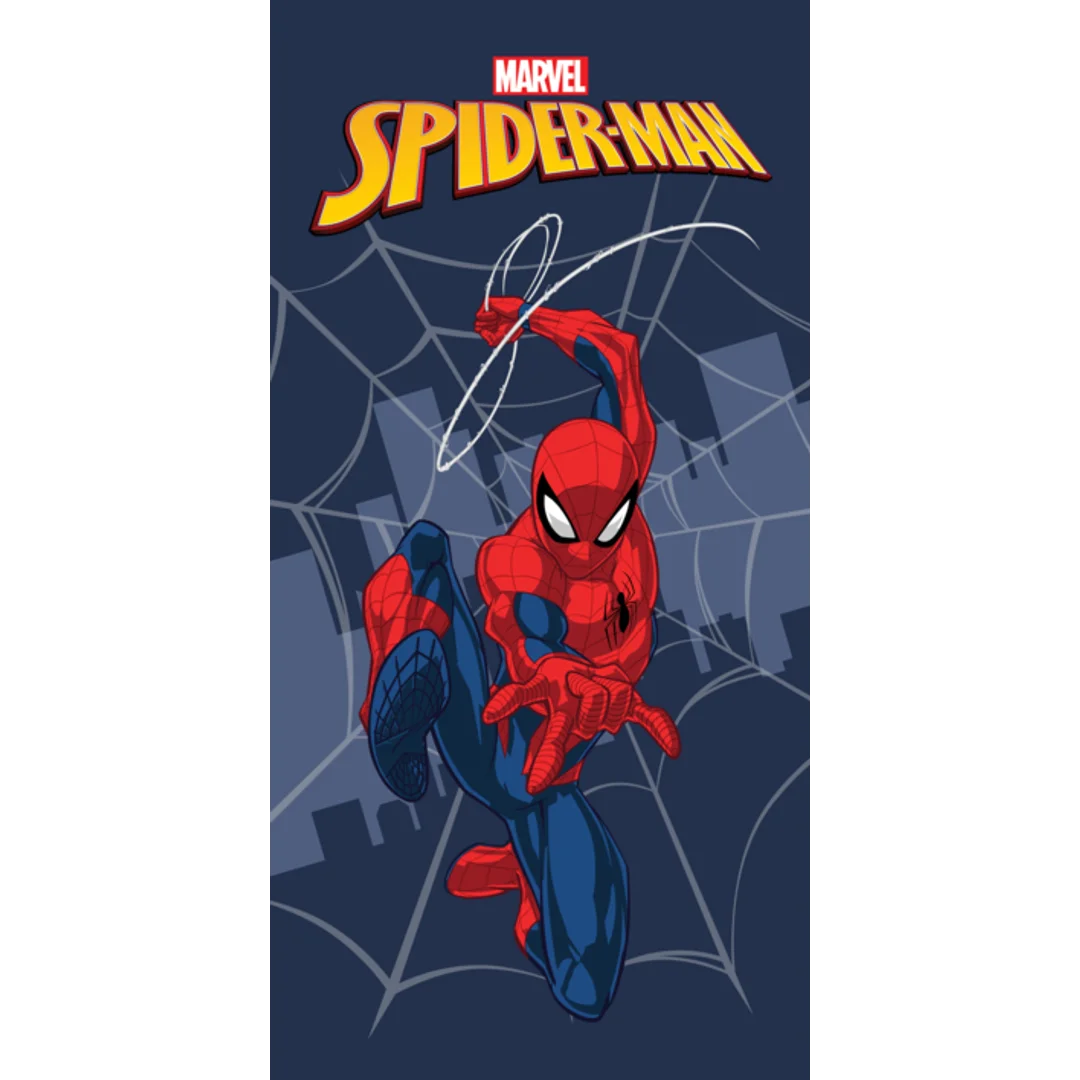 Ręcznik plażowy 70x140 Spider-man City Web grafitowy szybkoschnący