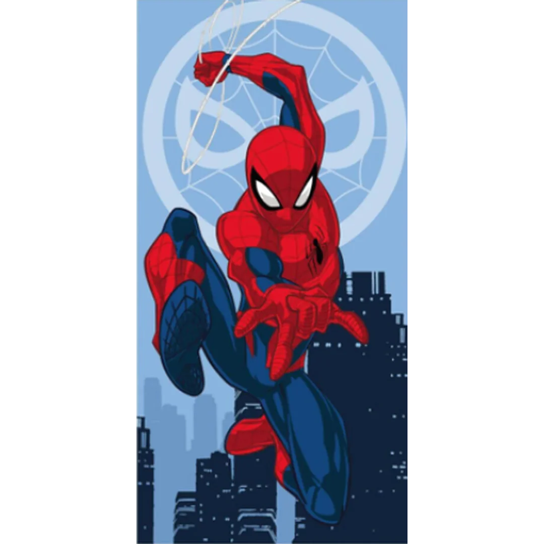 Ręcznik plażowy 70x140 Spider-man niebieski bawełniany August 23