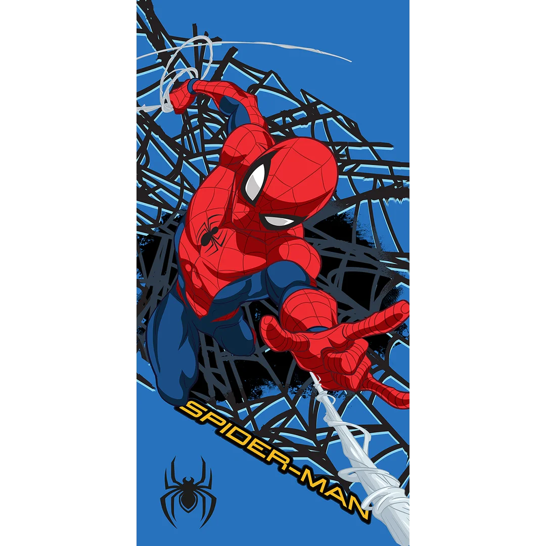 Ręcznik plażowy 70x140 Spider-man niebieski szybkoschnący
