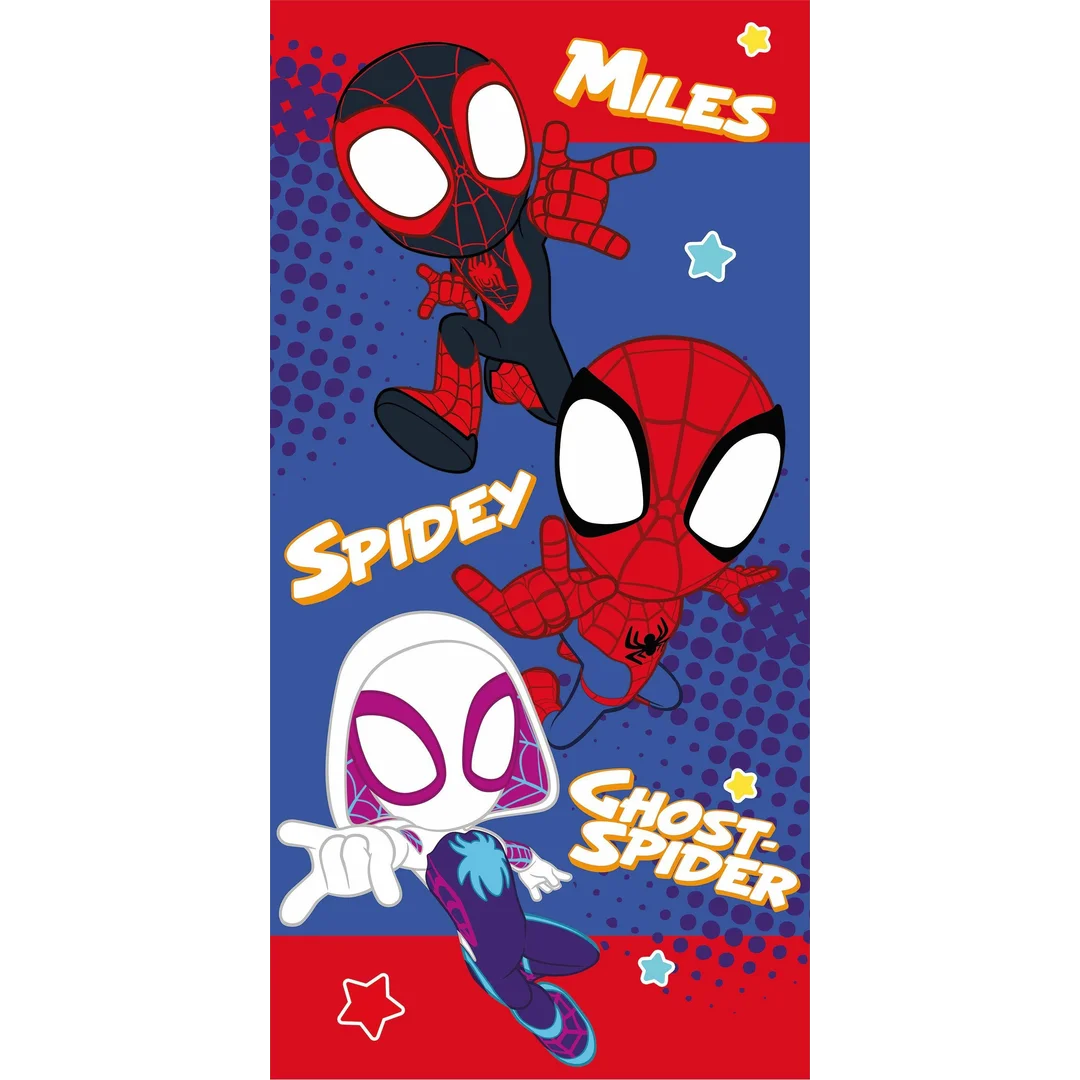 Ręcznik plażowy 70x140 Spidey Spiderman niebieski czerwony dziecięcy bawełniany Kids25