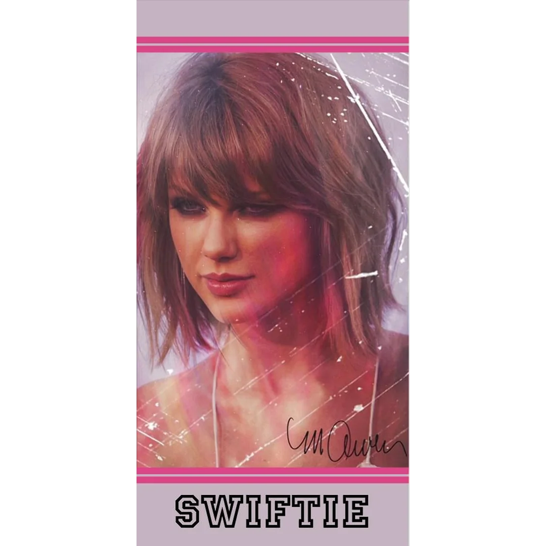 Ręcznik plażowy 70x140 Swiftie różowy bawełniany młodzieżowy Kids25