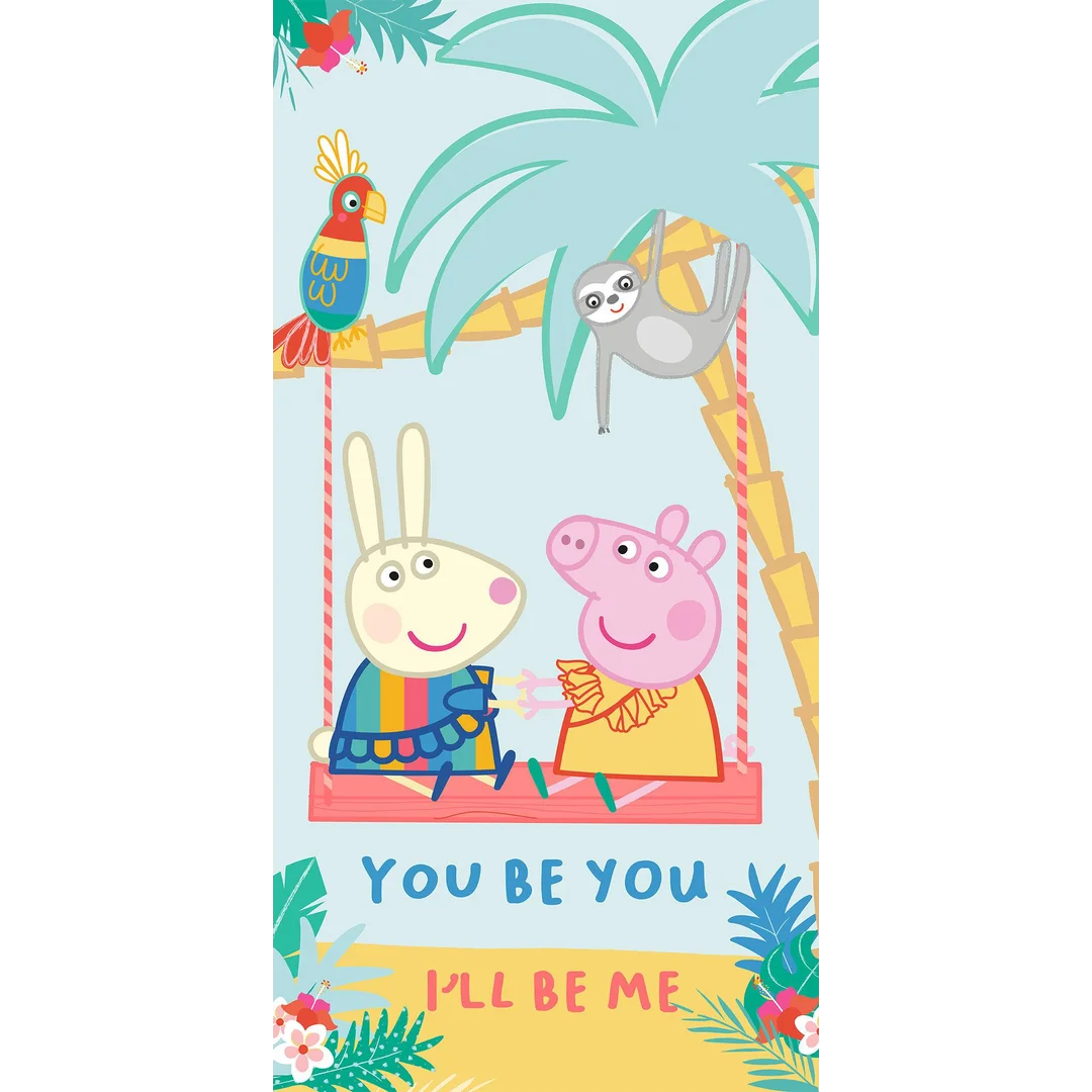 Ręcznik plażowy 70x140 Świna Peppa na huśtawce Halantex