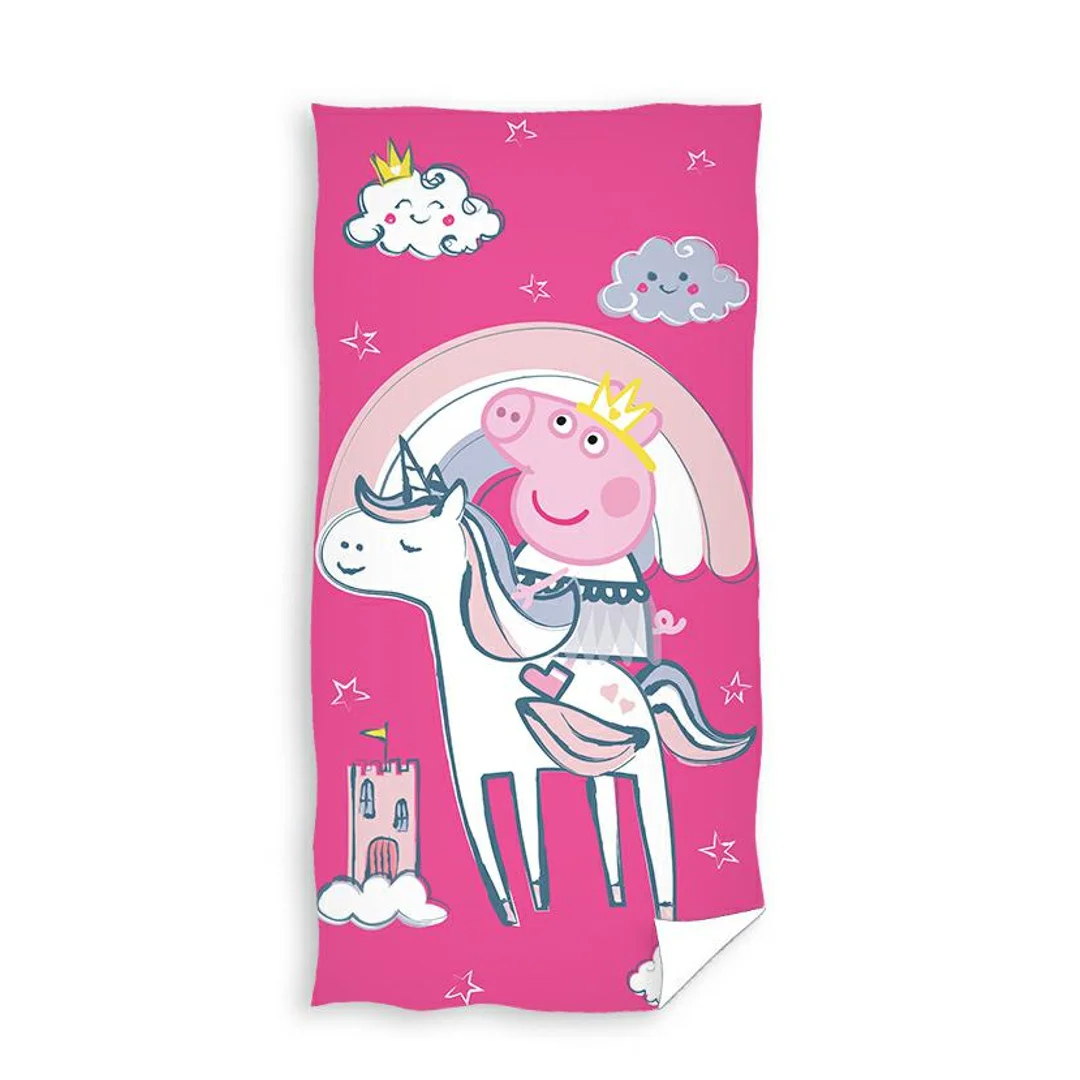 Ręcznik plażowy 70x140 Świnka Peppa Pig jednorożec bawełniany Summer
