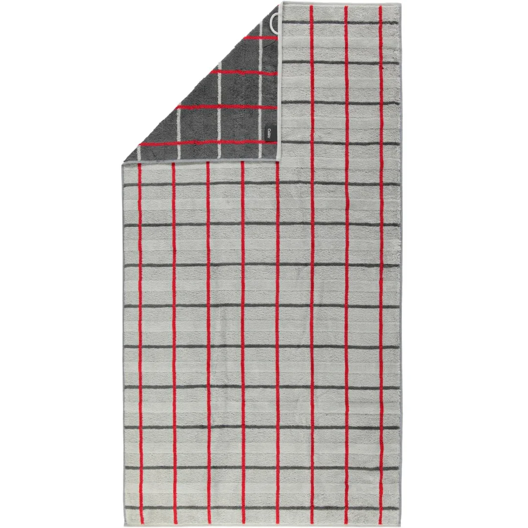 Ręcznik plażowy Square 80x200 antracytowy czerwony 72 frotte 560g/m2 100% bawełna Cawoe