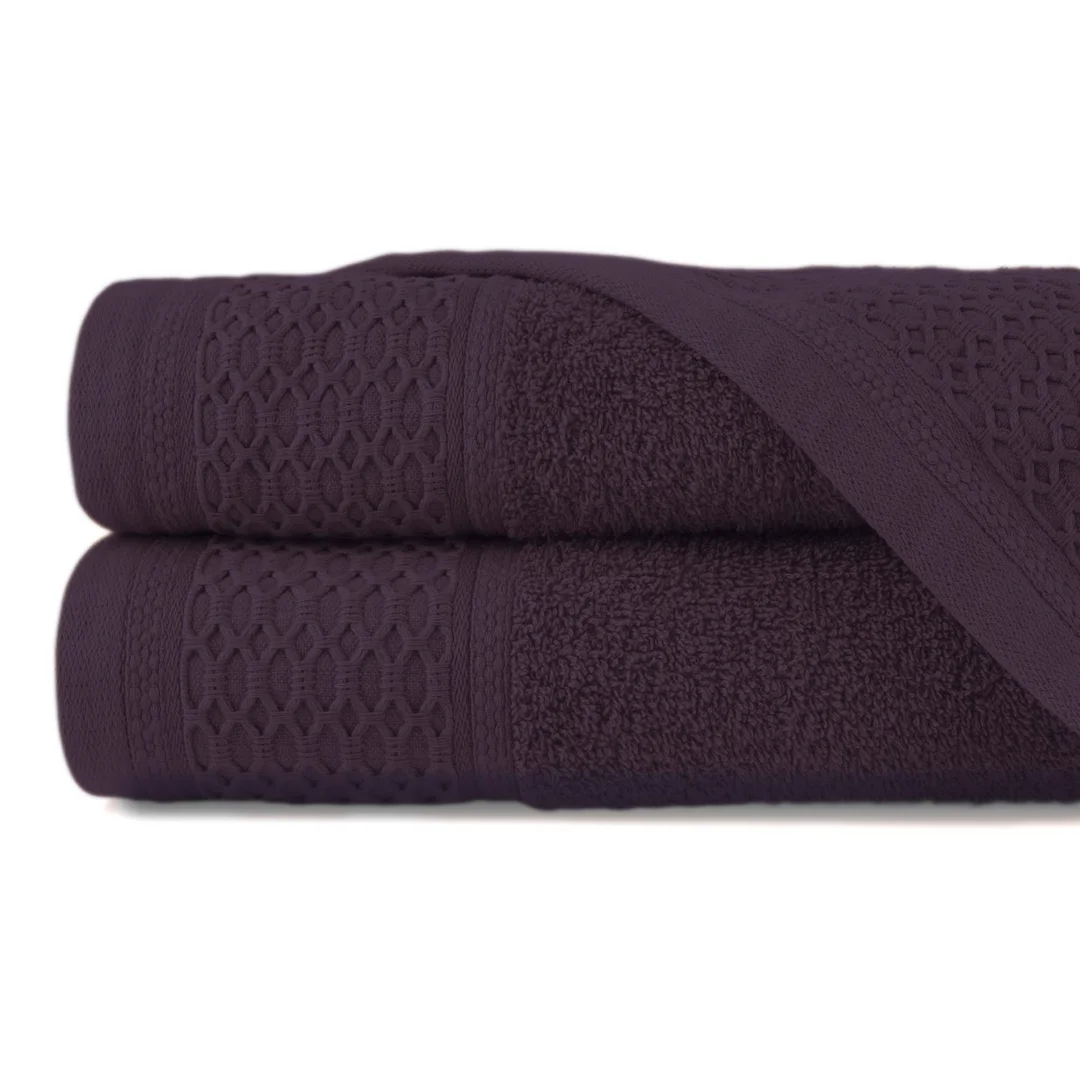Ręcznik Solano 70x140 bakłażanowy frotte 100% bawełna Darymex