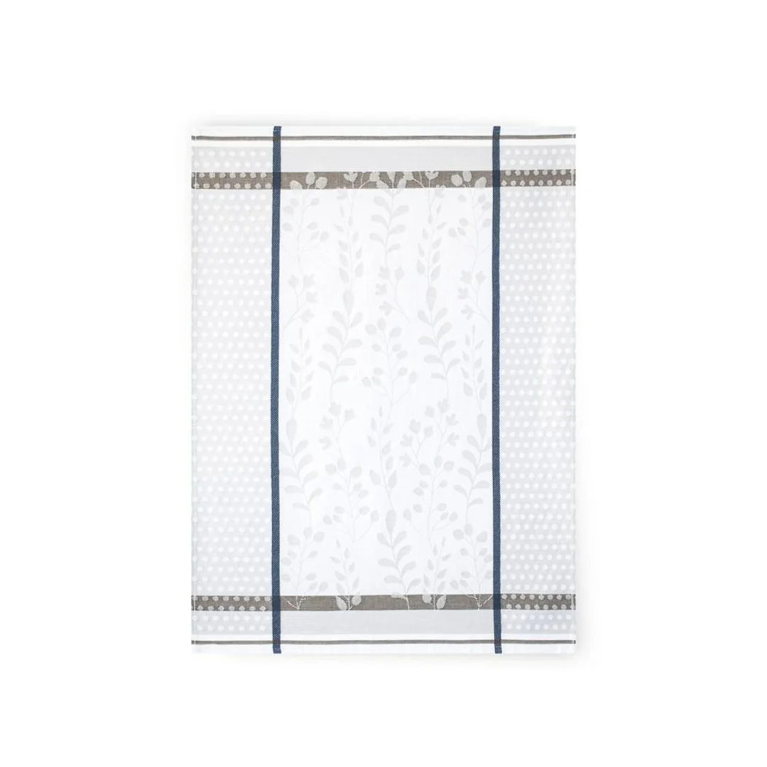 Ścierka do naczyń 50x70 Flora szara listki kropki 8581/1