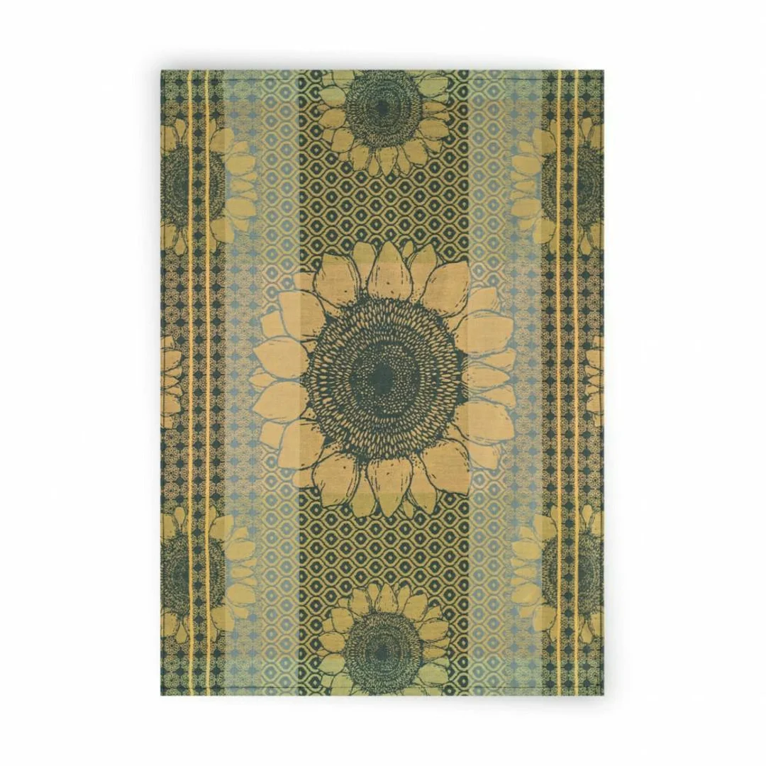 Ścierka kuchenna 50x70 Sunflowers zielona bawełniana do naczyń 9697/2 Zwoltex