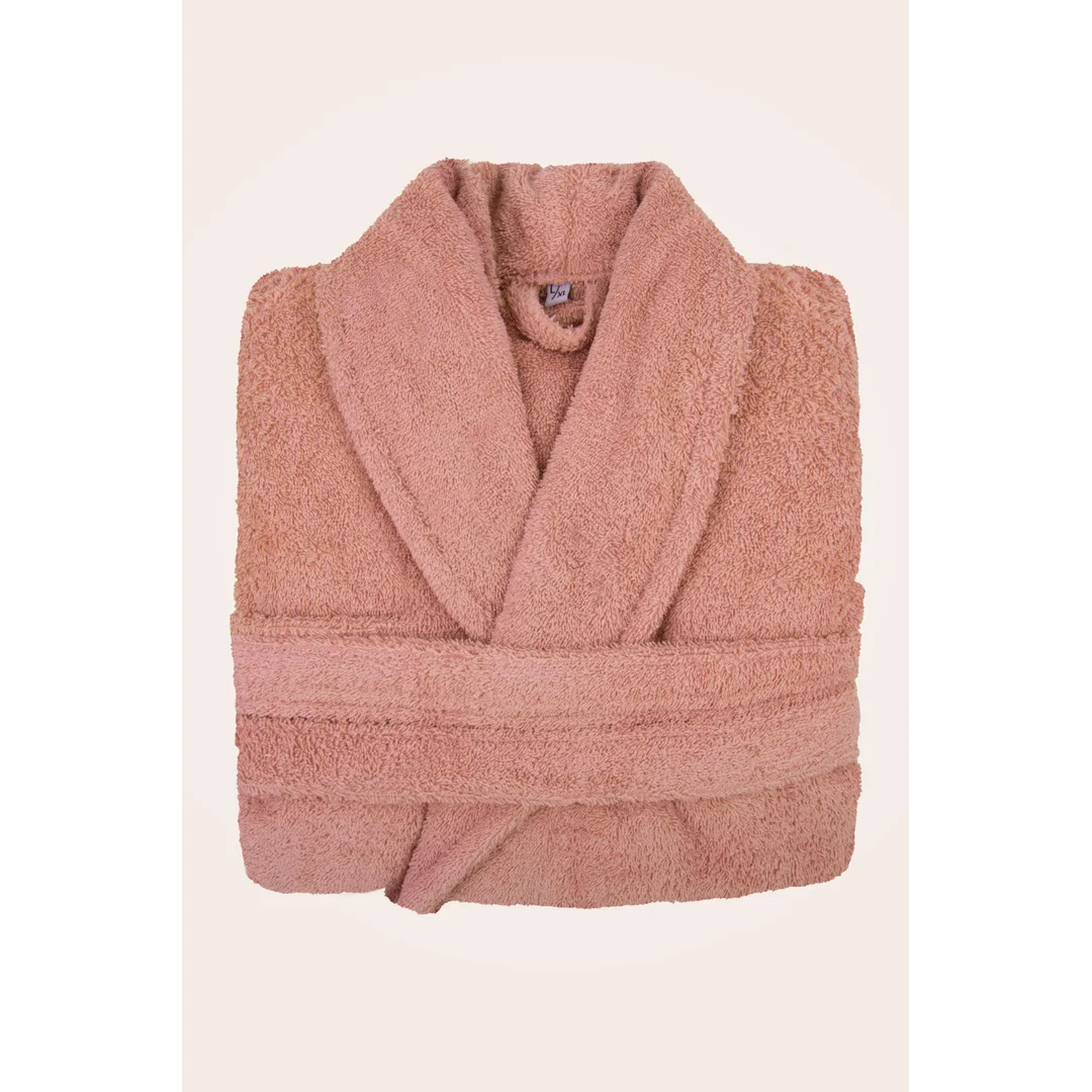 Szlafrok frotte Prestiż L/XL różowy pudrowy bawełniany hotelowy 450g/m2