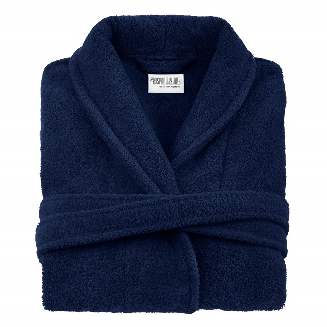 Szlafrok frotte Prestiż XXL granatowy bawełniany hotelowy 450g/m2