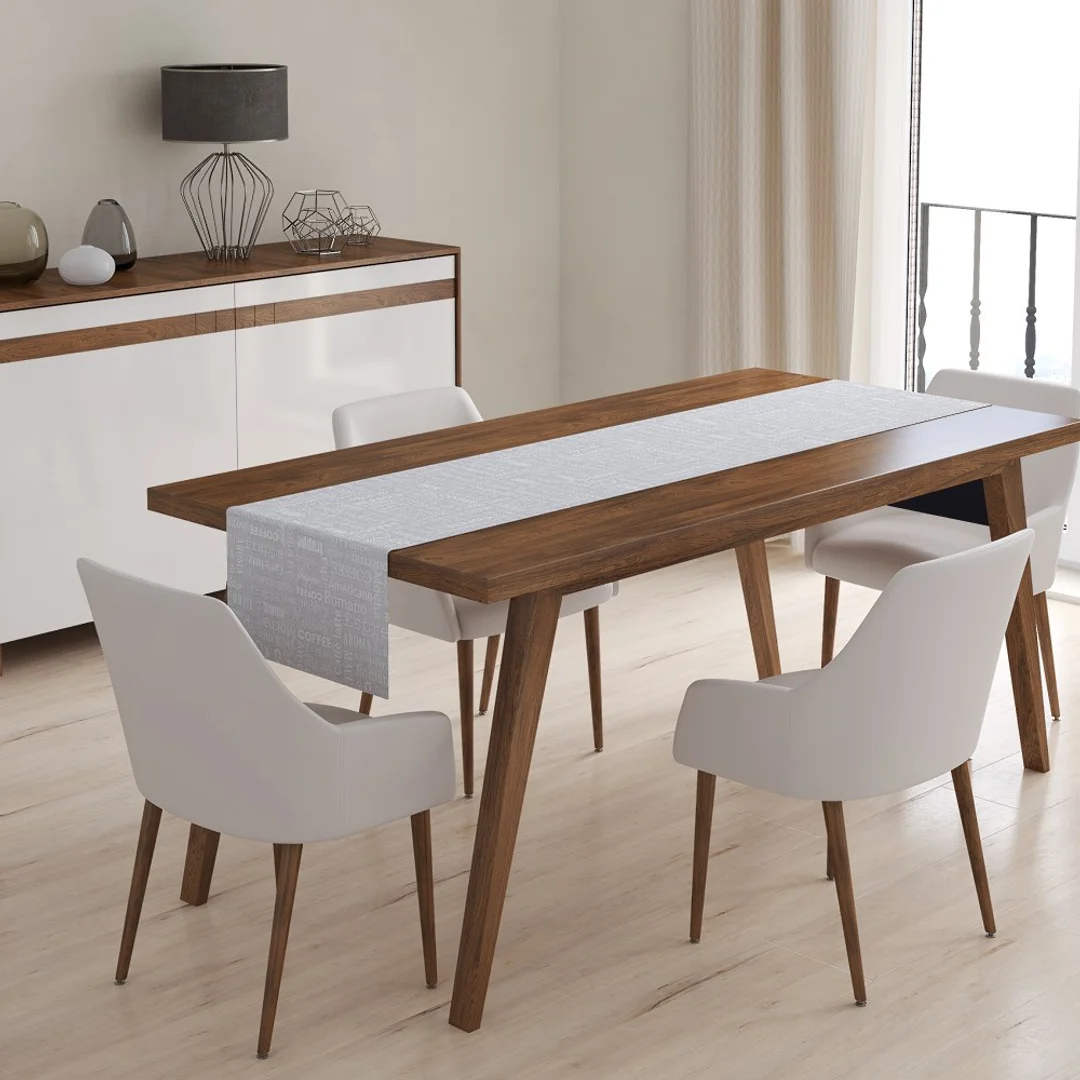 Bieżnik obrus 45x140 szary coffee 4274 A Panama 17 — zdjęcie 3