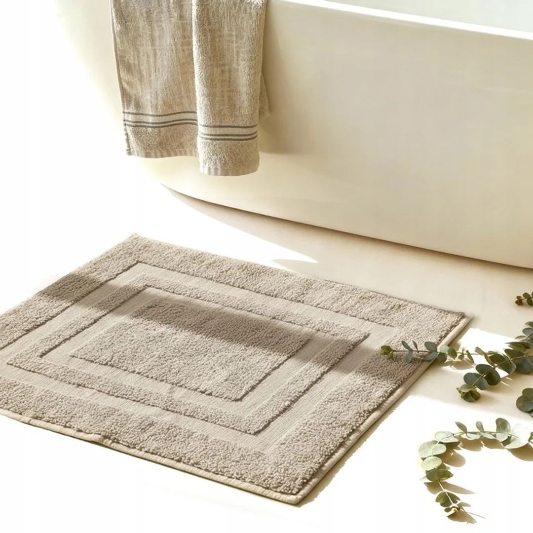 Dywanik łazienkowy 50x70 Ravo beżowy frotte 1000 g/m2 — zdjęcie 2