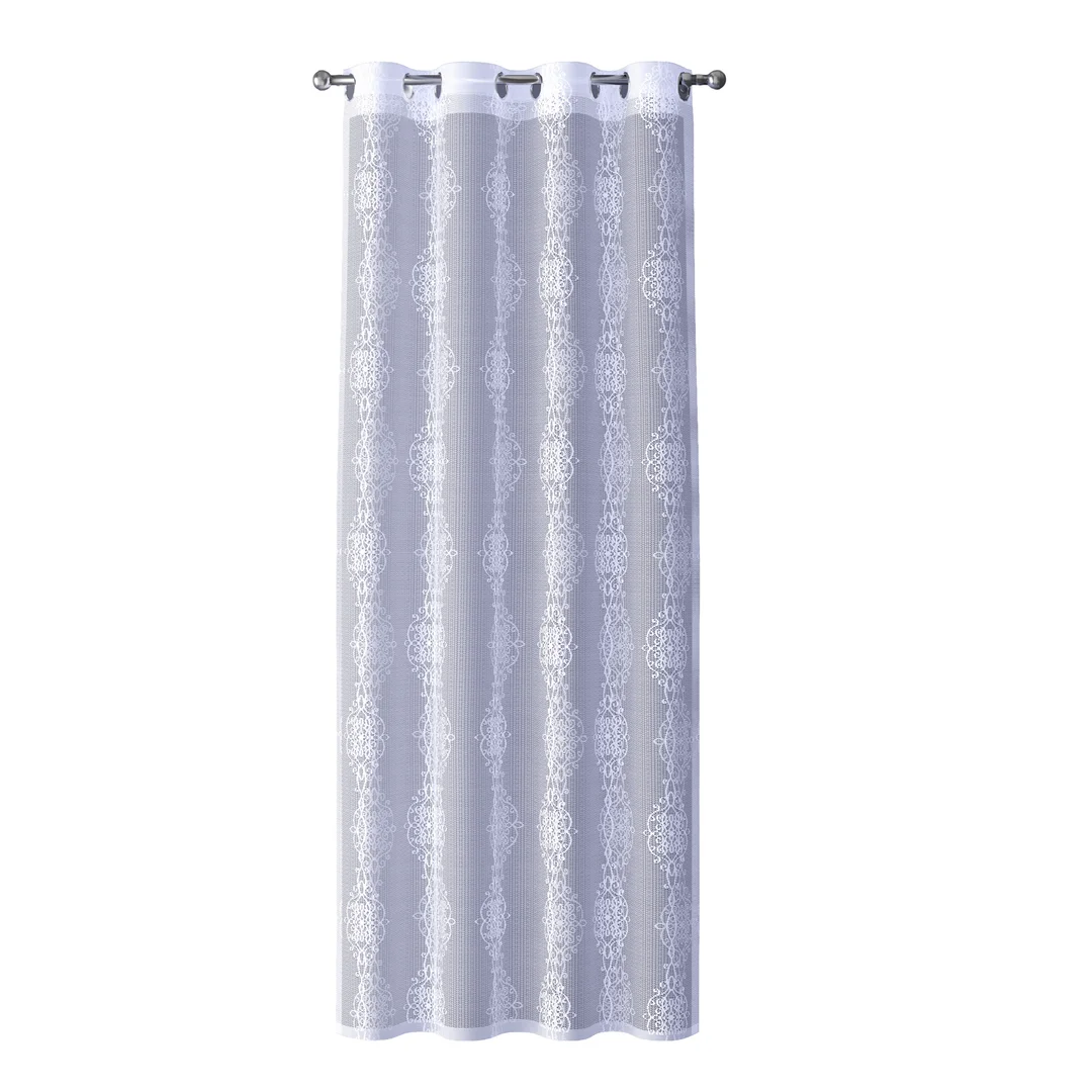 Firana gotowa na przelotkach 140x250 001 biały Ember — zdjęcie 3