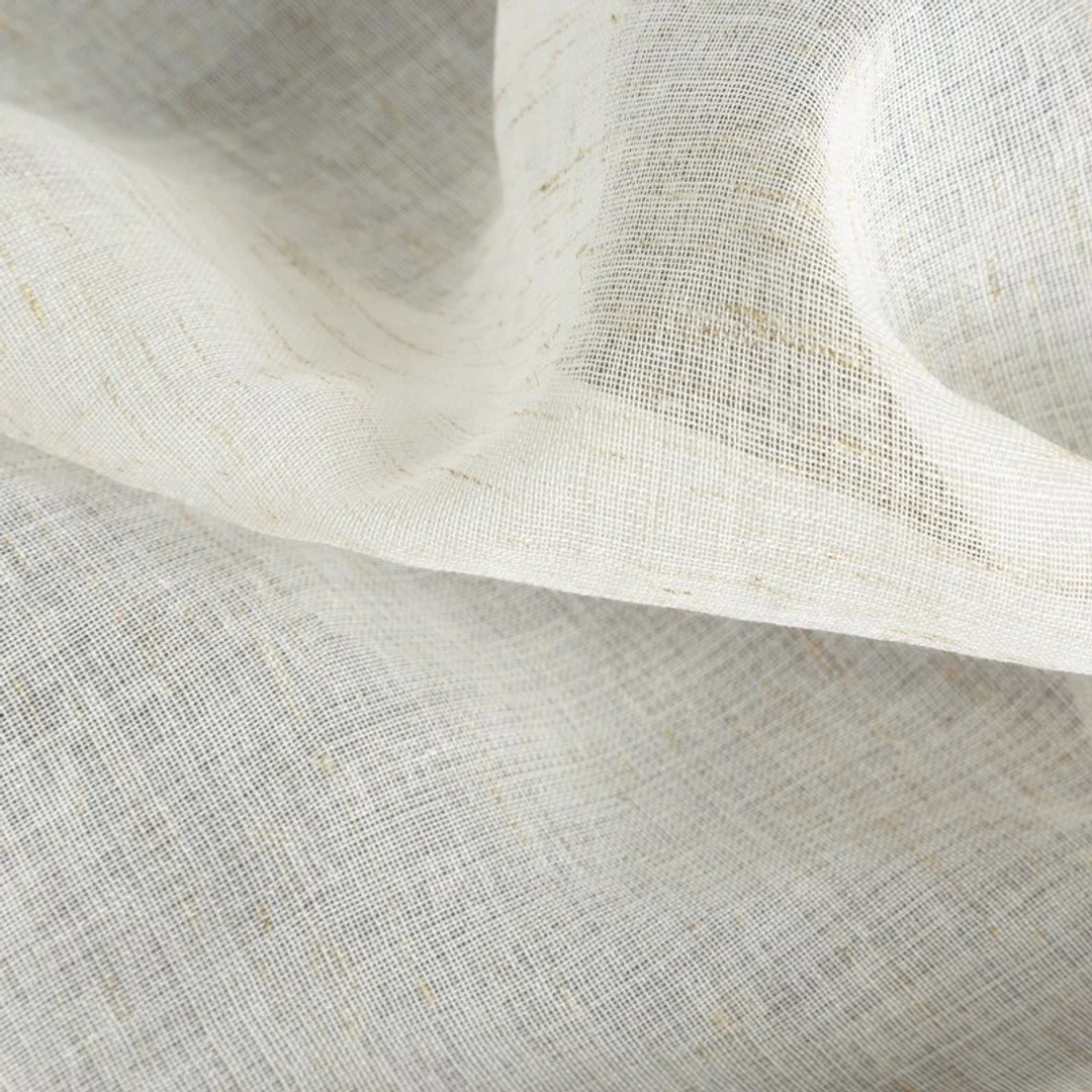 Firana 140x250 Aurea naturalna w stylu eko z domieszką lnu gotowa na przelotkach Eurofirany — zdjęcie 7