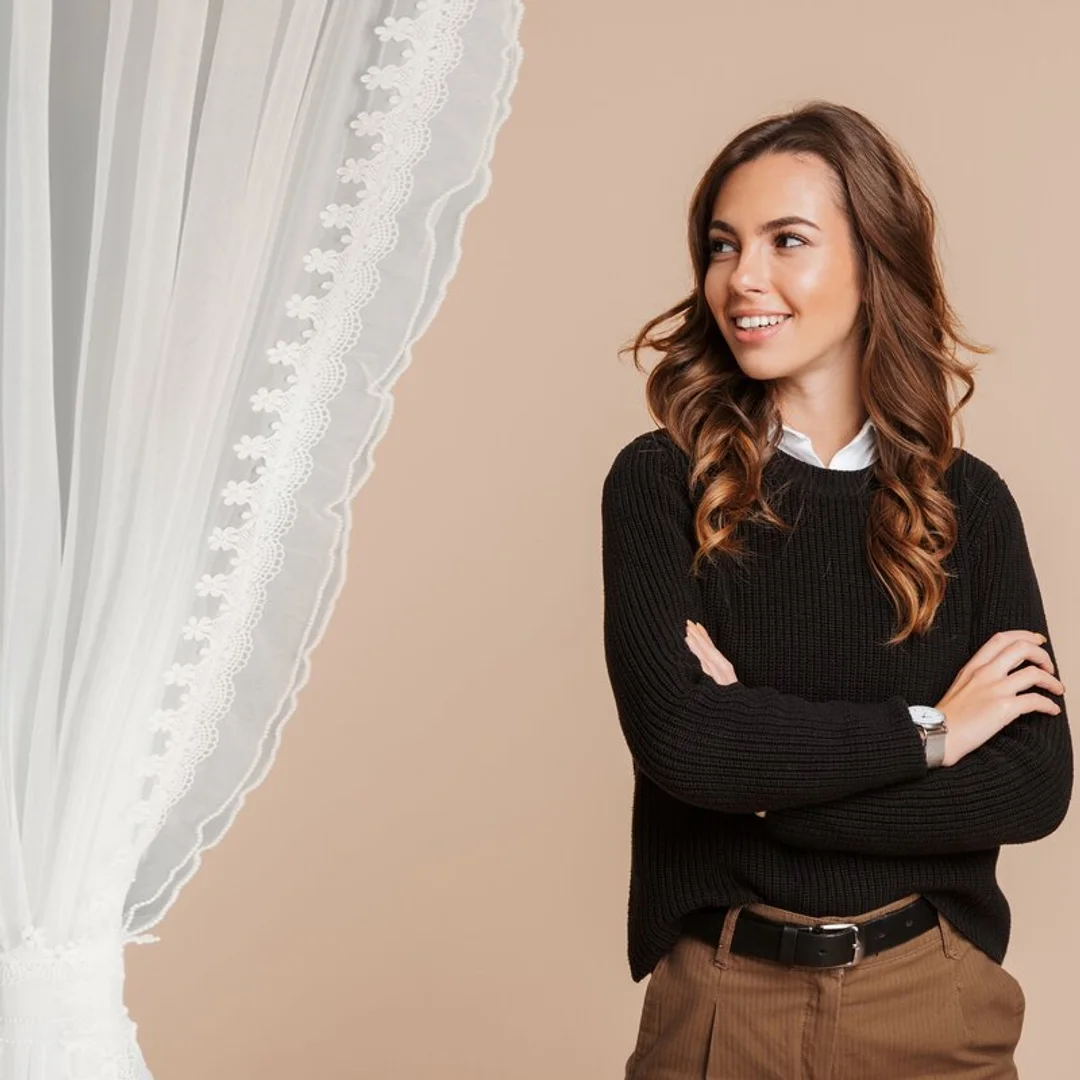 Firana 140x270 Larisa biała gotowa na taśmie + troczek Eurofirany — zdjęcie 12