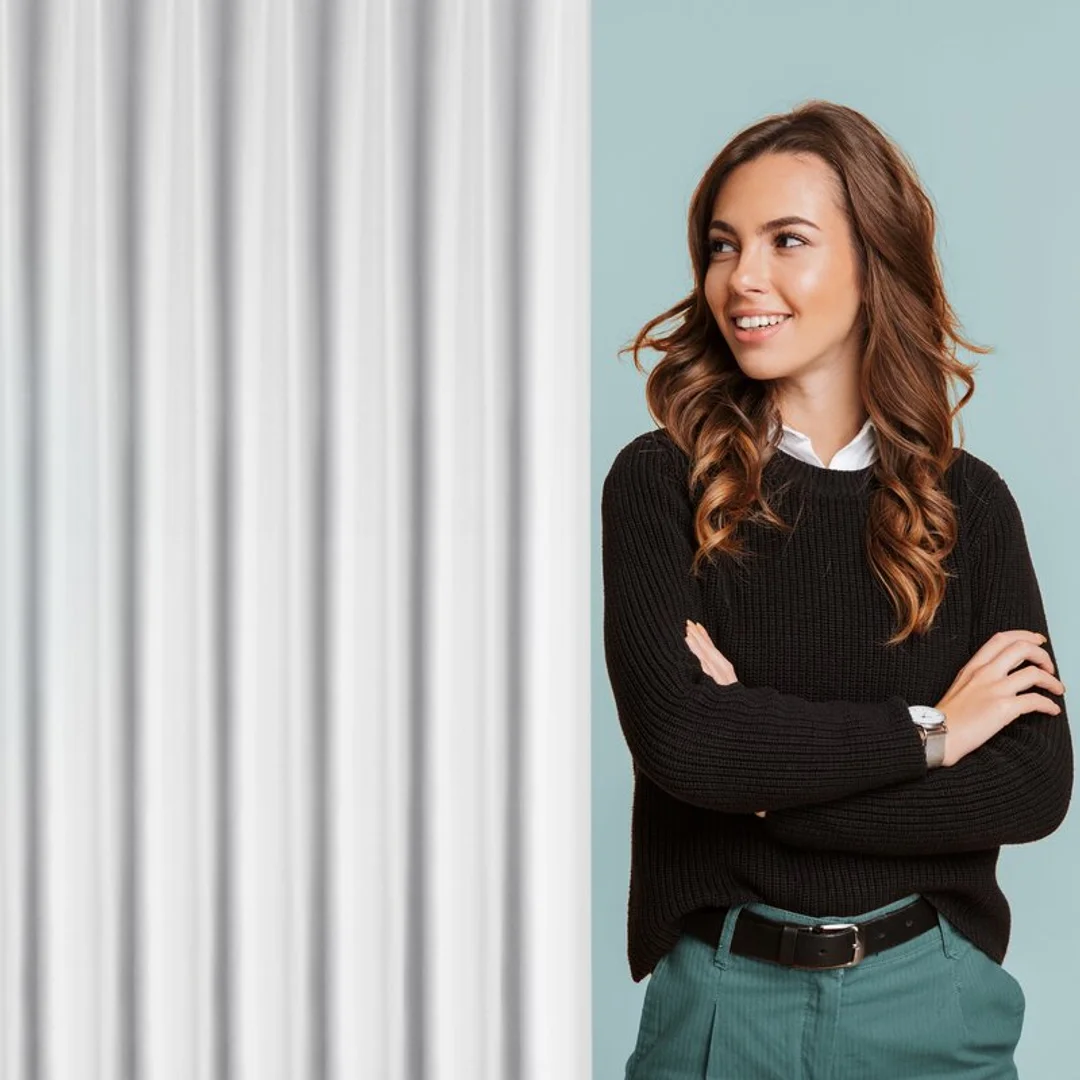Firana 230x270 Ruby biała szyfonowa gotowa na taśmie flex Eurofirany — zdjęcie 12