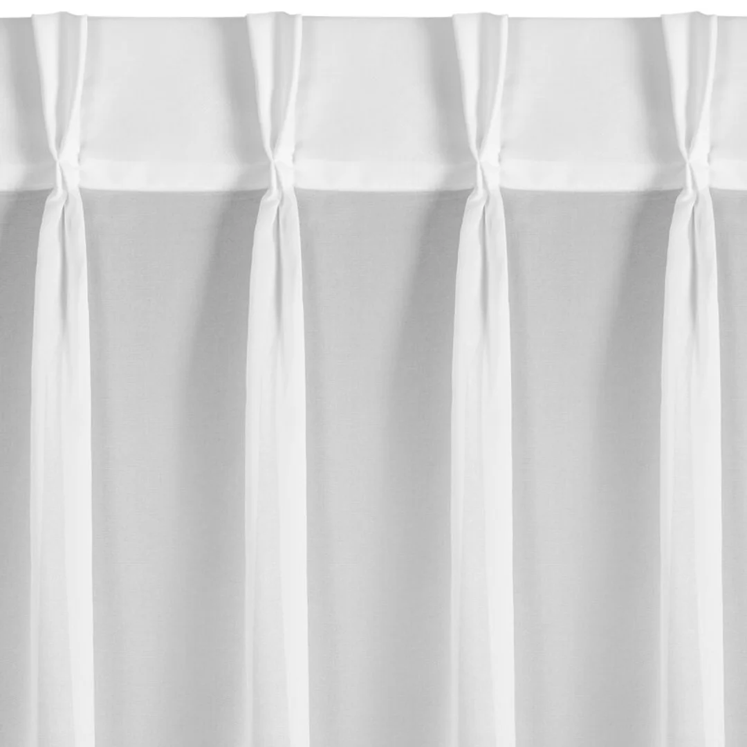 Firana 230x270 Ruby biała szyfonowa gotowa na taśmie flex Eurofirany — zdjęcie 4