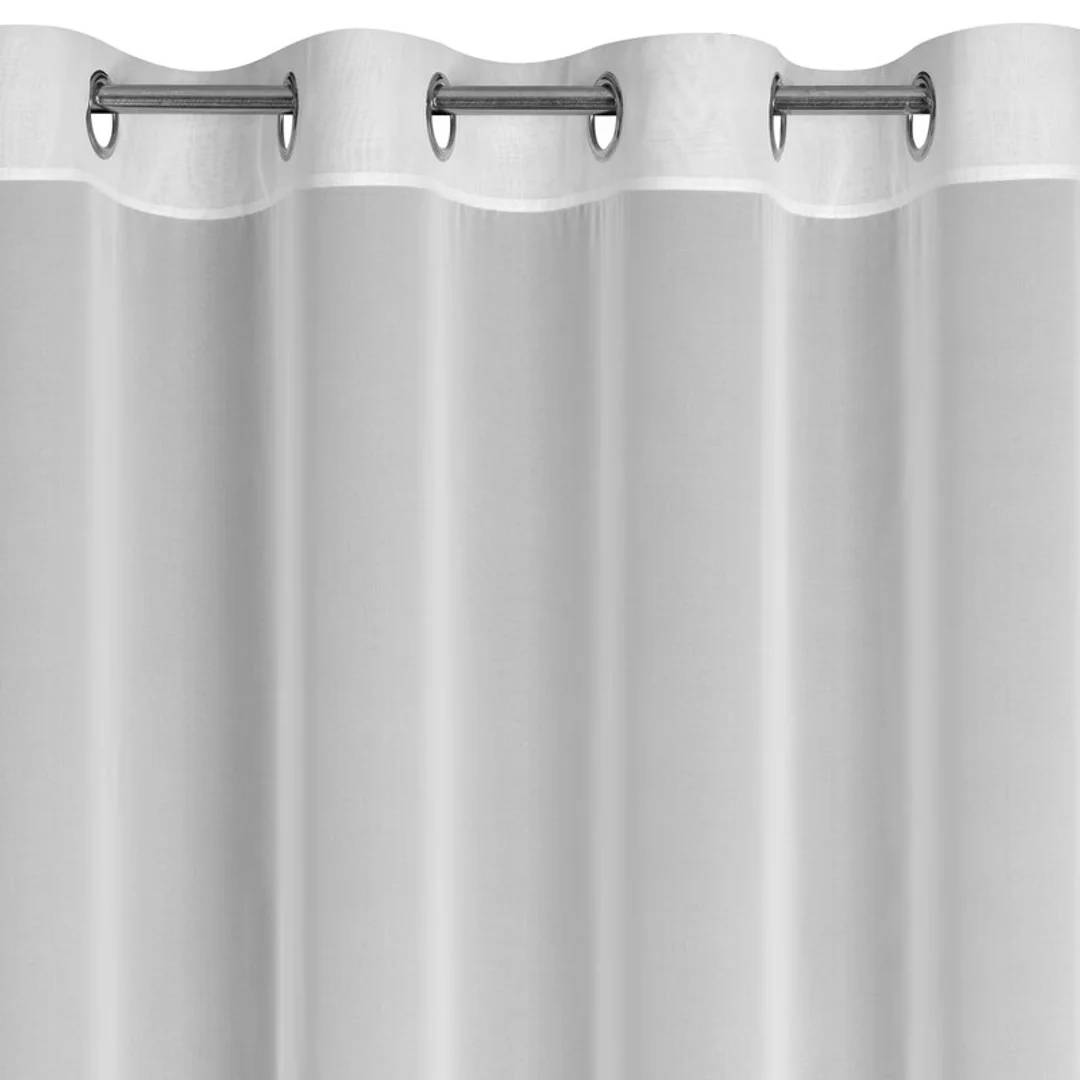 Firana 350x250 Ariadna 2 biała szyfonowa zdobiona diamencikami gotowa na przelotkach Eurofirany — zdjęcie 4