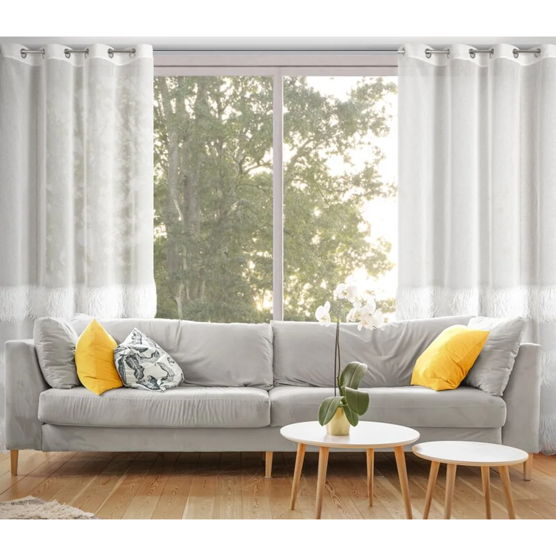 Firana gotowa 140x250 Margaret 4 kremowa pasy gotowa na przelotkach Eurofirany — zdjęcie 8
