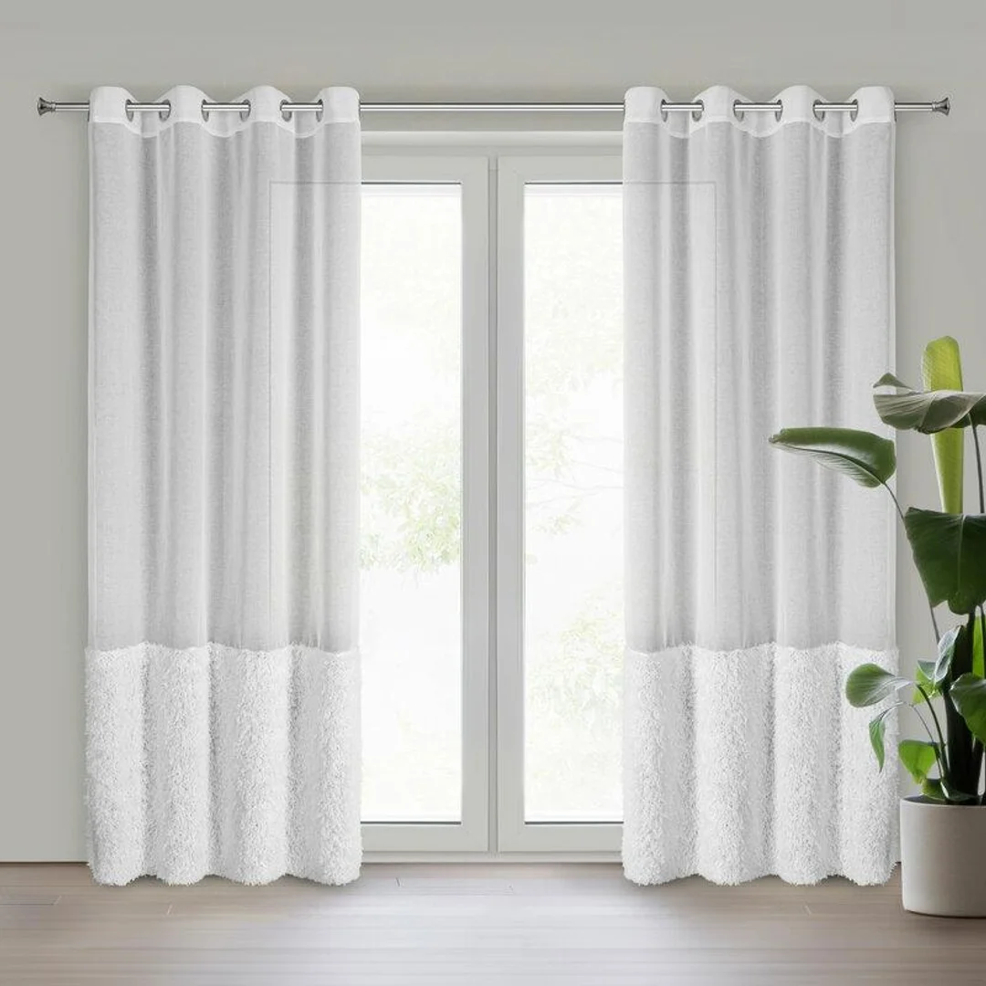 Firana gotowa Marion 140x250 biała na przelotkach Eurofirany — zdjęcie 9