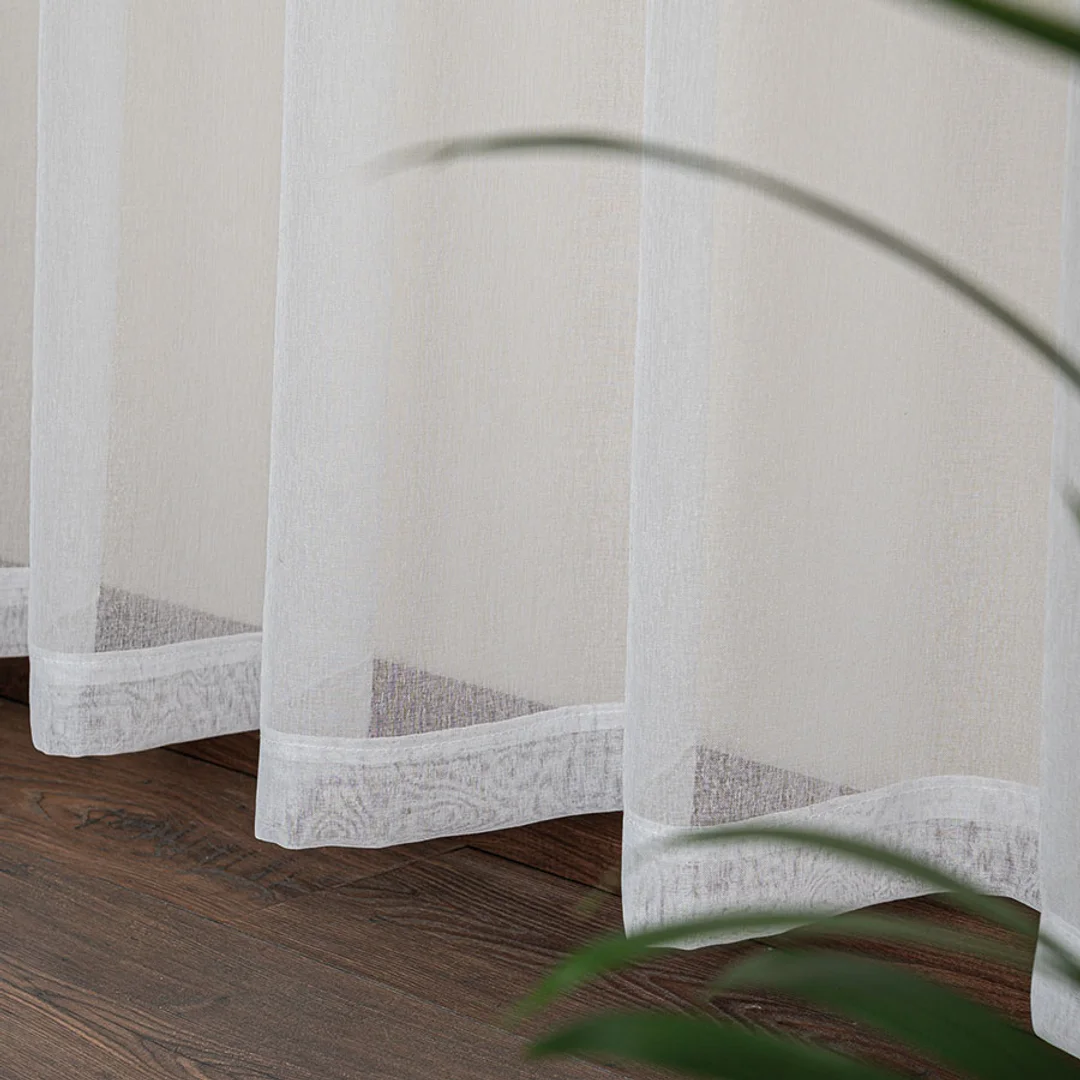 Firana gotowa na taśmie 140x250 001 biała Etamina — zdjęcie 3