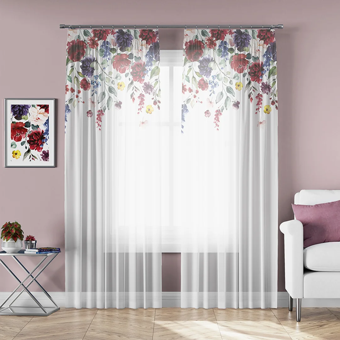 Firana gotowa na taśmie 140x250 001 biała Jolanda — zdjęcie 4