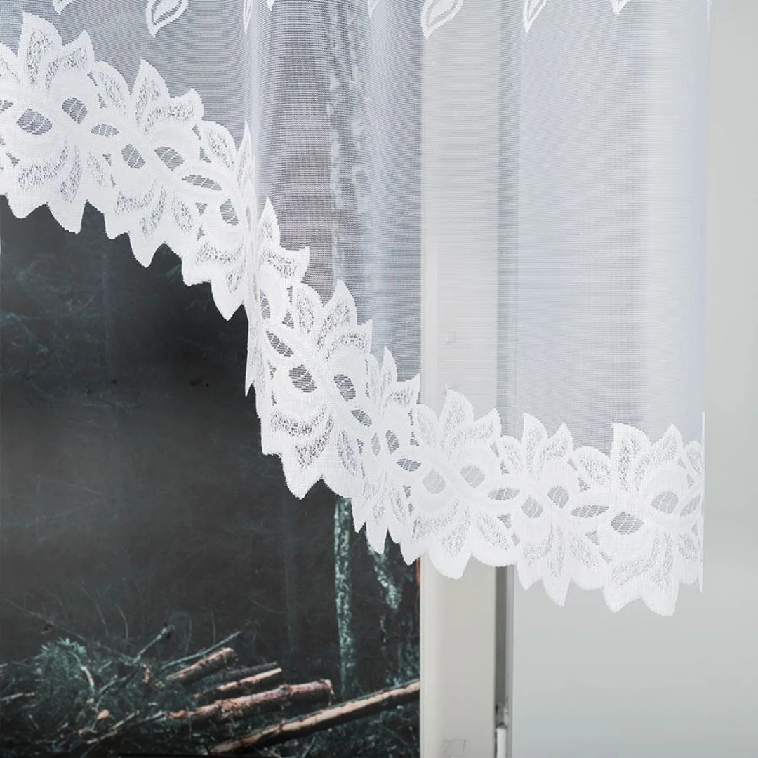 Firana żakardowa gotowa 250x120 001 biała Bastia — zdjęcie 3