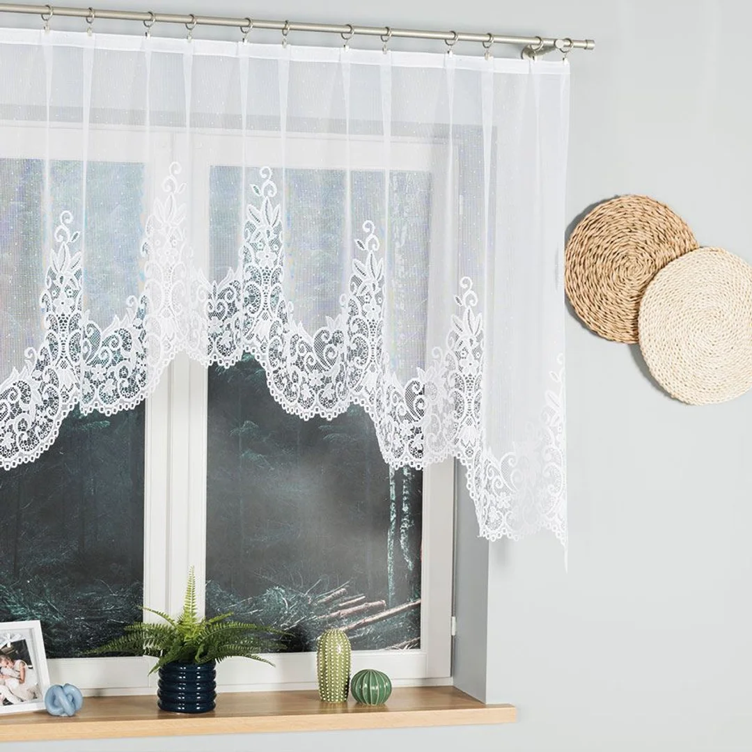 Firana żakardowa gotowa 250x120 001 biała Berenika — zdjęcie 4