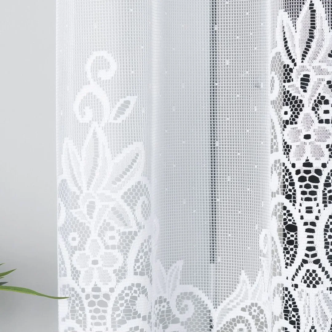 Firana żakardowa gotowa 250x120 001 biała Berenika — zdjęcie 5