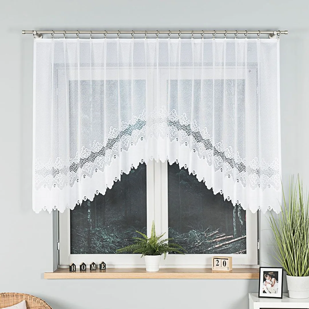 Firana żakardowa gotowa 250x120 017173 biała Modesta — zdjęcie 2