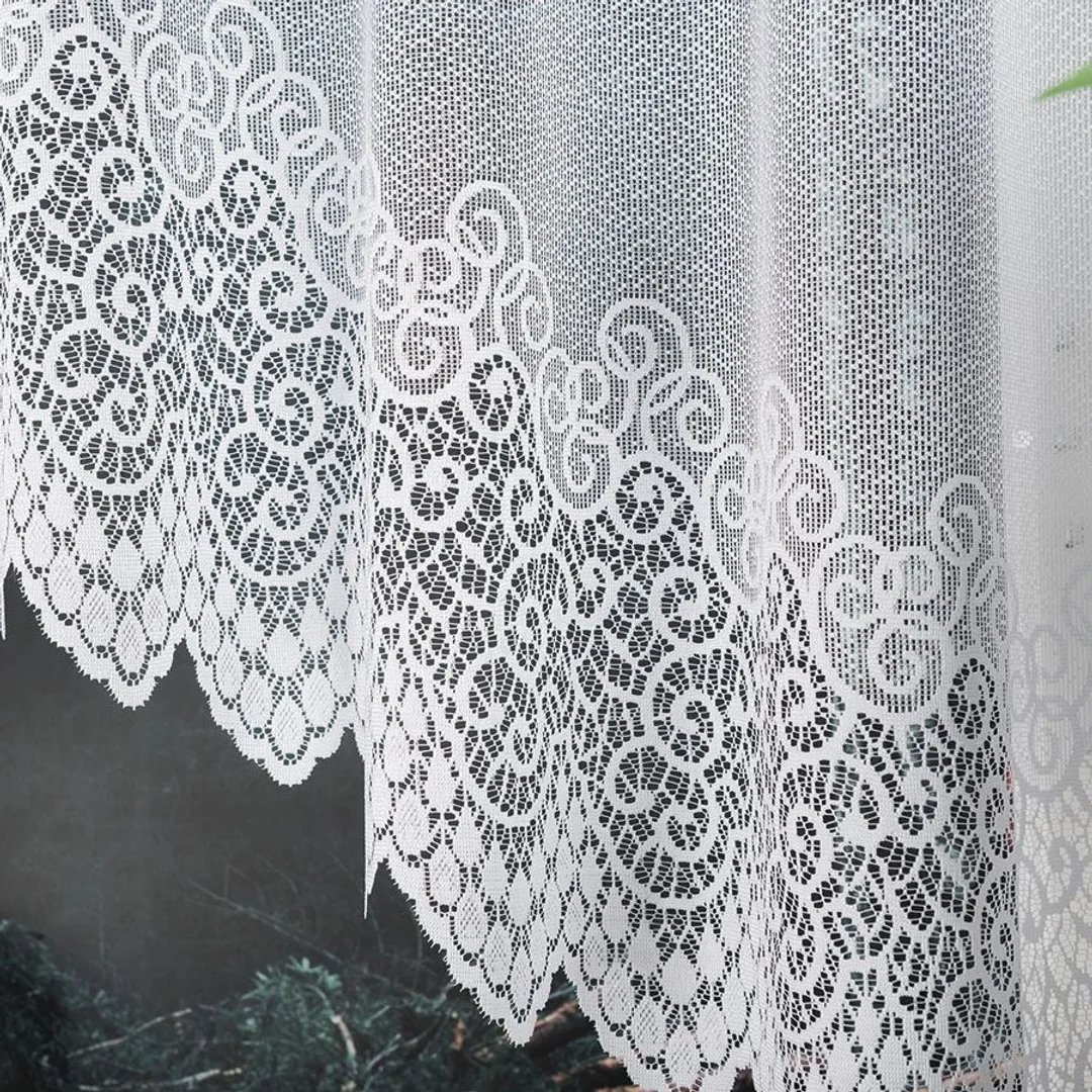 Firana żakardowa gotowa 250x150 001 biała Violetta — zdjęcie 5