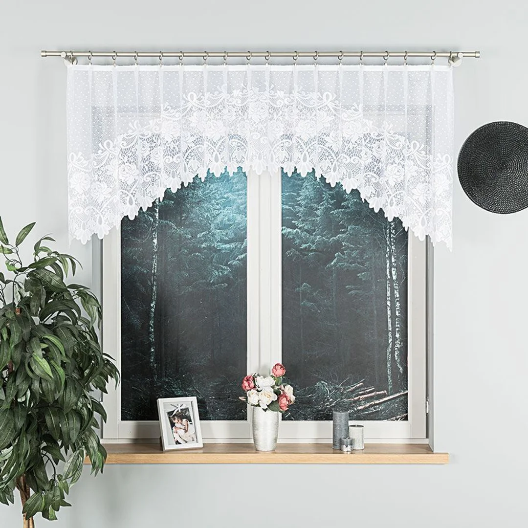 Firana żakardowa gotowa 250x80 biała Demetria — zdjęcie 2