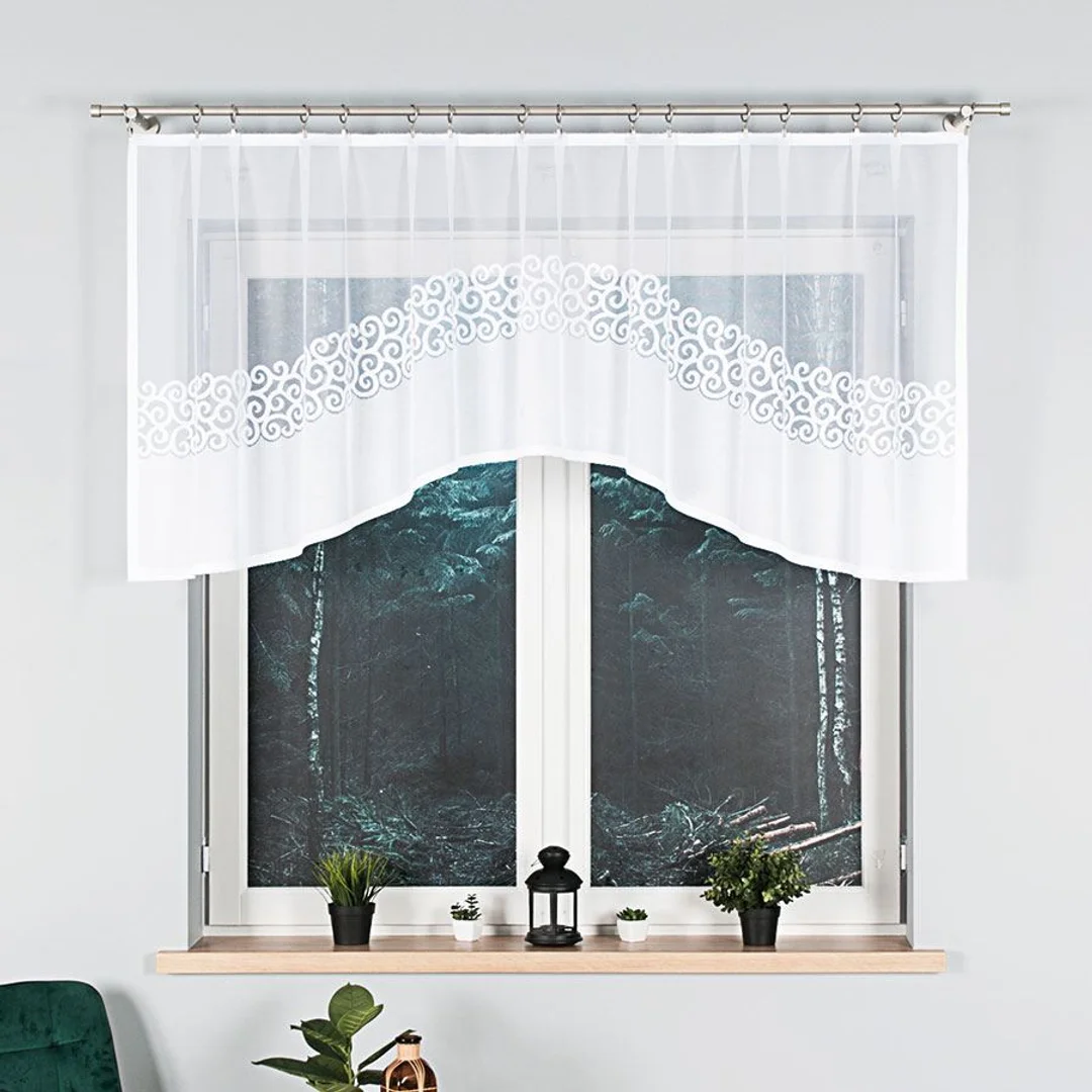 Firana żakardowa gotowa 250x90 biała Daniela — zdjęcie 2