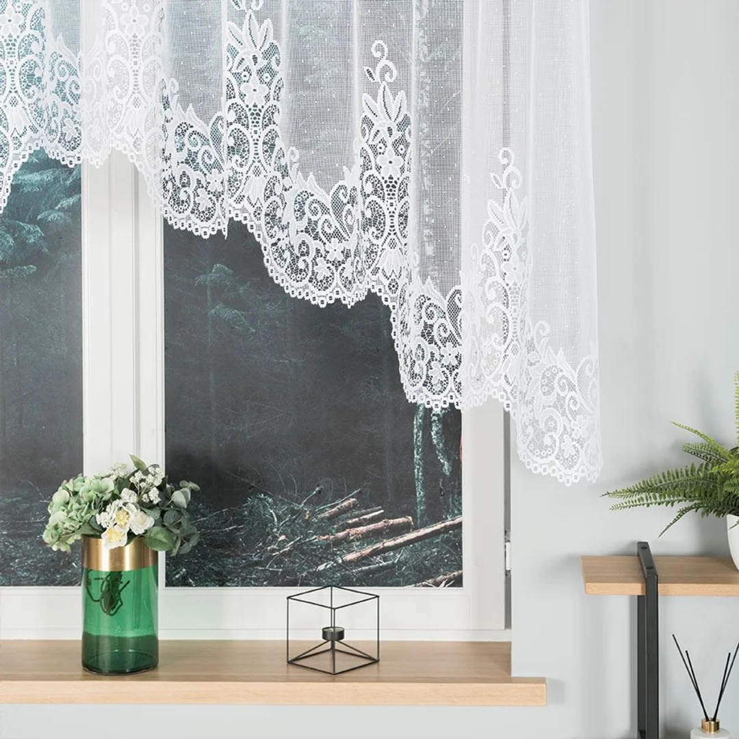 Firana żakardowa gotowa 300x120 001 biała Berenika — zdjęcie 2