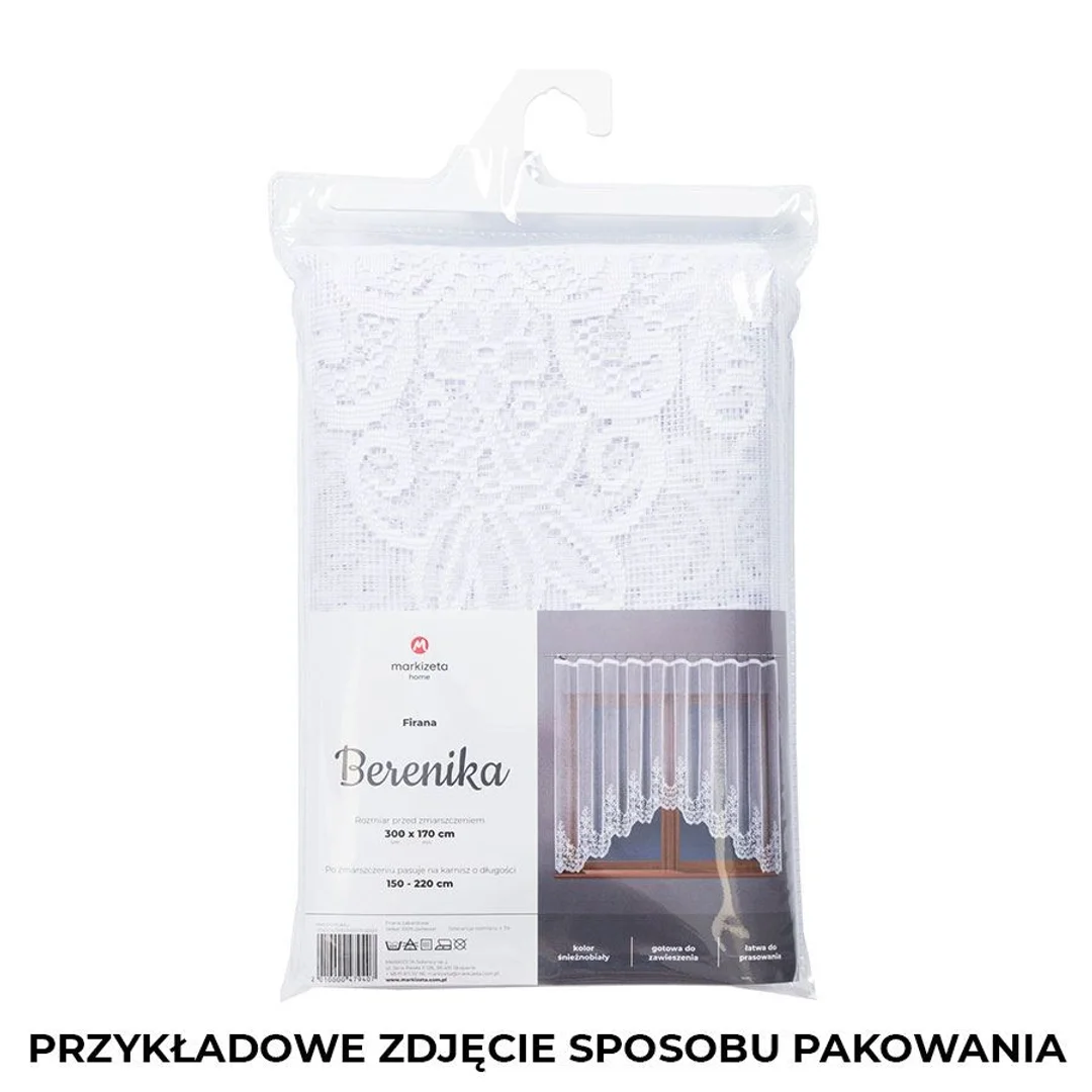 Firana żakardowa gotowa 300x120 001 biała Berenika — zdjęcie 9