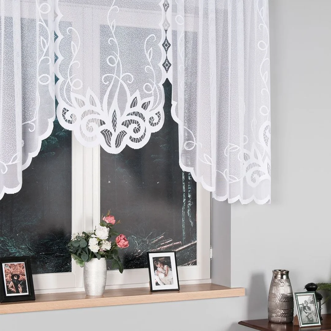 Firana żakardowa gotowa 300x120 biała Ewelina — zdjęcie 5