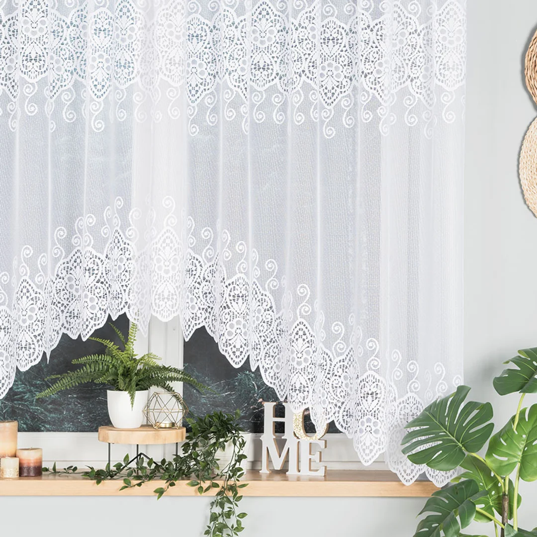 Firana żakardowa gotowa 300x160 001 biała Celina — zdjęcie 2