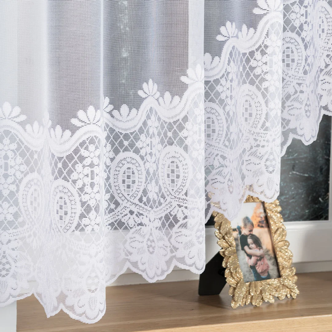 Firana żakardowa gotowa 300x160 001 biała Daria — zdjęcie 3