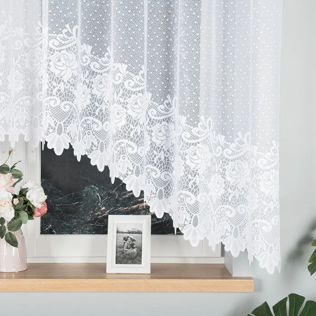 Firana żakardowa gotowa 300x160 001 biała Demetria — zdjęcie 4